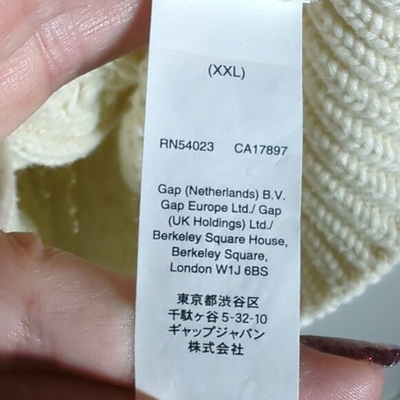 Gap Men's Fishermans Sweater Cable Knit Cotton Cream Chunky Cozy Grandpa XXL - Picture 7 of 10